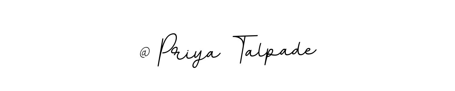 The best way (BallpointsItalic-DORy9) to make a short signature is to pick only two or three words in your name. The name @ Priya Talpade include a total of six letters. For converting this name. @ Priya Talpade signature style 11 images and pictures png