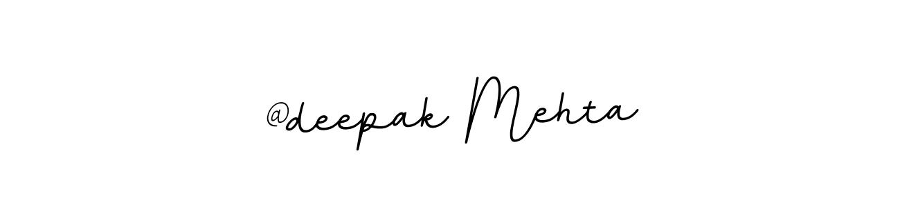 Design your own signature with our free online signature maker. With this signature software, you can create a handwritten (BallpointsItalic-DORy9) signature for name @deepak Mehta. @deepak Mehta signature style 11 images and pictures png