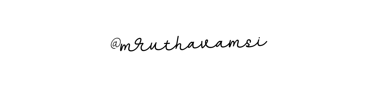 How to make @mruthavamsi name signature. Use BallpointsItalic-DORy9 style for creating short signs online. This is the latest handwritten sign. @mruthavamsi signature style 11 images and pictures png