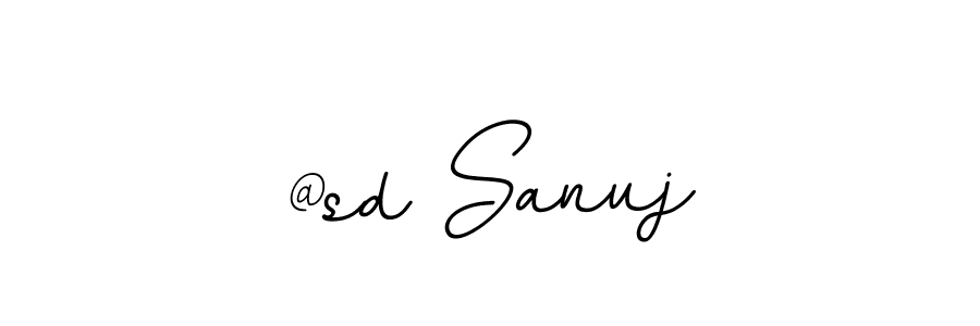 Design your own signature with our free online signature maker. With this signature software, you can create a handwritten (BallpointsItalic-DORy9) signature for name @sd Sanuj. @sd Sanuj signature style 11 images and pictures png