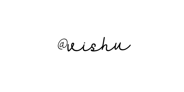 Use a signature maker to create a handwritten signature online. With this signature software, you can design (BallpointsItalic-DORy9) your own signature for name @vishu. @vishu signature style 11 images and pictures png