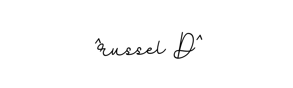 The best way (BallpointsItalic-DORy9) to make a short signature is to pick only two or three words in your name. The name ^russel D^ include a total of six letters. For converting this name. ^russel D^ signature style 11 images and pictures png