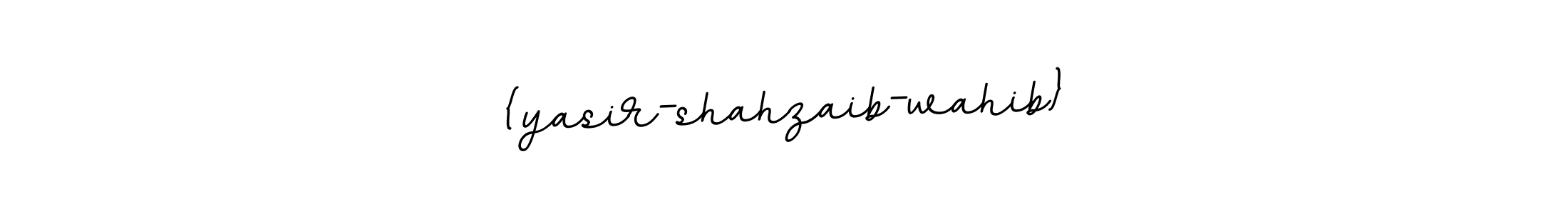 Make a beautiful signature design for name {yasir-shahzaib-wahib}. With this signature (BallpointsItalic-DORy9) style, you can create a handwritten signature for free. {yasir-shahzaib-wahib} signature style 11 images and pictures png