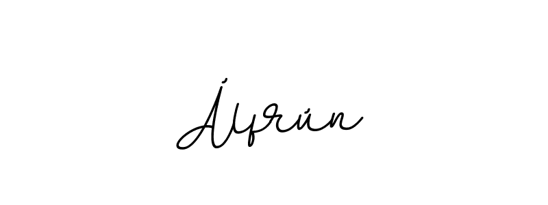 How to make Álfrún name signature. Use BallpointsItalic-DORy9 style for creating short signs online. This is the latest handwritten sign. Álfrún signature style 11 images and pictures png