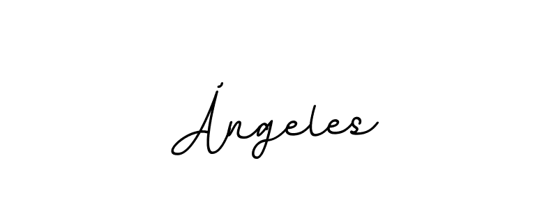 You should practise on your own different ways (BallpointsItalic-DORy9) to write your name (Ángeles) in signature. don't let someone else do it for you. Ángeles signature style 11 images and pictures png