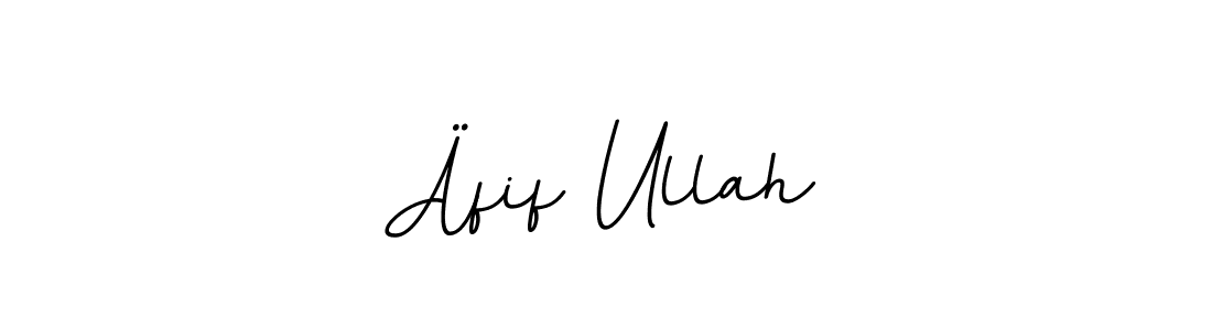 How to make Äfif Ullah name signature. Use BallpointsItalic-DORy9 style for creating short signs online. This is the latest handwritten sign. Äfif Ullah signature style 11 images and pictures png