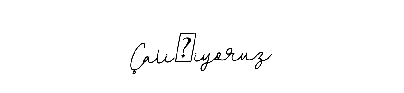 Use a signature maker to create a handwritten signature online. With this signature software, you can design (BallpointsItalic-DORy9) your own signature for name ÇaliŞiyoruz. ÇaliŞiyoruz signature style 11 images and pictures png