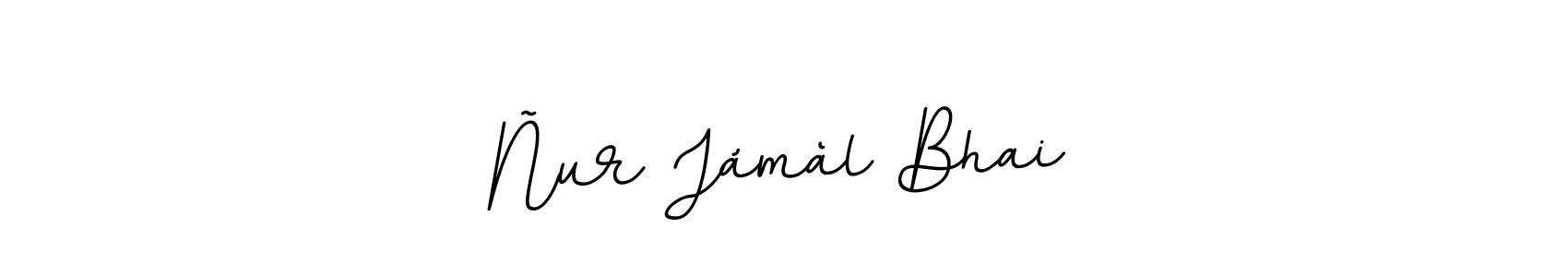 The best way (BallpointsItalic-DORy9) to make a short signature is to pick only two or three words in your name. The name Ñur Jámàl Bhai include a total of six letters. For converting this name. Ñur Jámàl Bhai signature style 11 images and pictures png