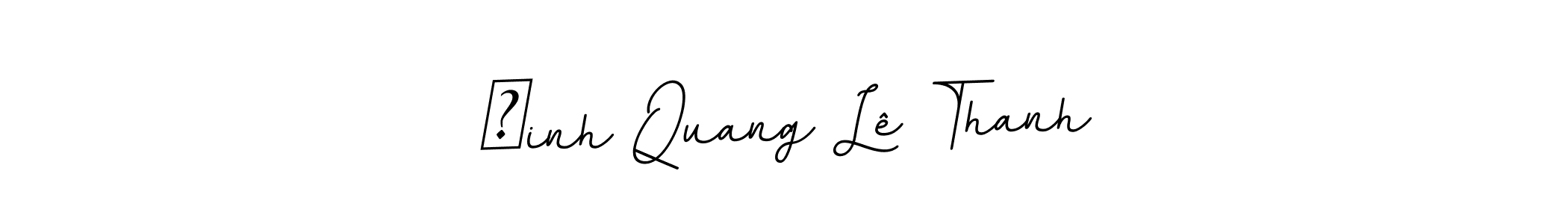 How to make Đinh Quang Lê Thanh name signature. Use BallpointsItalic-DORy9 style for creating short signs online. This is the latest handwritten sign. Đinh Quang Lê Thanh signature style 11 images and pictures png