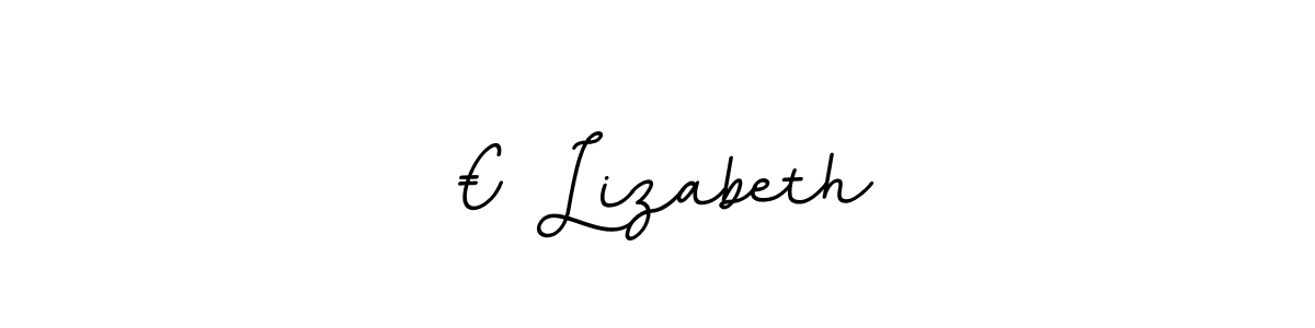 Create a beautiful signature design for name € Lizabeth. With this signature (BallpointsItalic-DORy9) fonts, you can make a handwritten signature for free. € Lizabeth signature style 11 images and pictures png