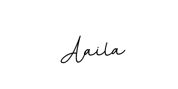 Design your own signature with our free online signature maker. With this signature software, you can create a handwritten (BallpointsItalic-DORy9) signature for name  Aaila.  Aaila signature style 11 images and pictures png