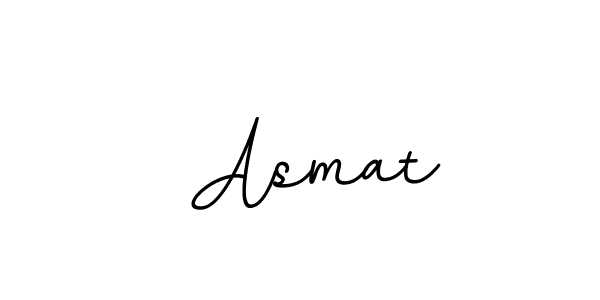 Design your own signature with our free online signature maker. With this signature software, you can create a handwritten (BallpointsItalic-DORy9) signature for name  Asmat.  Asmat signature style 11 images and pictures png