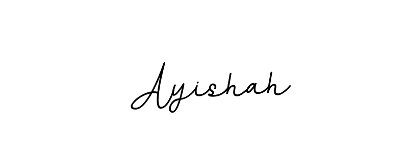 Design your own signature with our free online signature maker. With this signature software, you can create a handwritten (BallpointsItalic-DORy9) signature for name  Ayishah.  Ayishah signature style 11 images and pictures png