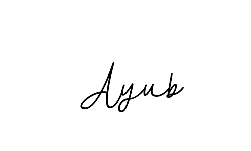 Make a beautiful signature design for name  Ayub. With this signature (BallpointsItalic-DORy9) style, you can create a handwritten signature for free.  Ayub signature style 11 images and pictures png