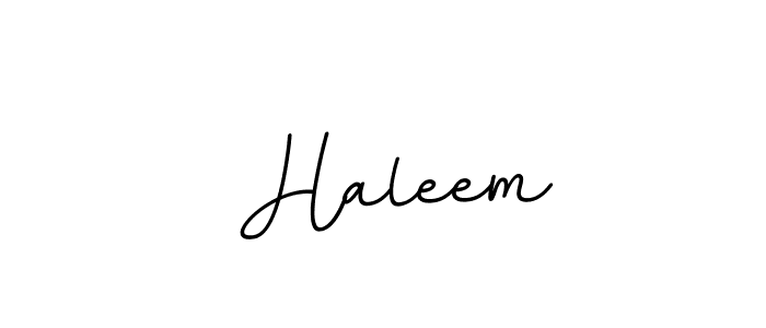 Make a beautiful signature design for name  Haleem. With this signature (BallpointsItalic-DORy9) style, you can create a handwritten signature for free.  Haleem signature style 11 images and pictures png