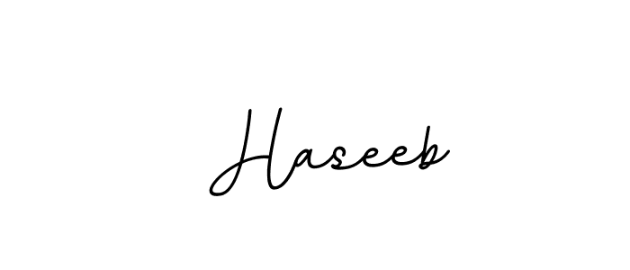 The best way (BallpointsItalic-DORy9) to make a short signature is to pick only two or three words in your name. The name  Haseeb include a total of six letters. For converting this name.  Haseeb signature style 11 images and pictures png