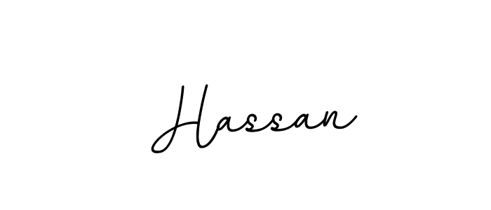 Design your own signature with our free online signature maker. With this signature software, you can create a handwritten (BallpointsItalic-DORy9) signature for name  Hassan.  Hassan signature style 11 images and pictures png