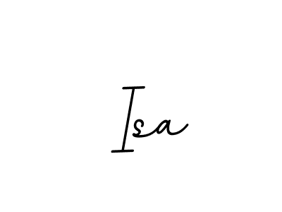 How to make  Isa name signature. Use BallpointsItalic-DORy9 style for creating short signs online. This is the latest handwritten sign.  Isa signature style 11 images and pictures png