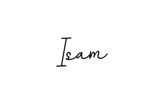 Make a beautiful signature design for name  Isam. With this signature (BallpointsItalic-DORy9) style, you can create a handwritten signature for free.  Isam signature style 11 images and pictures png