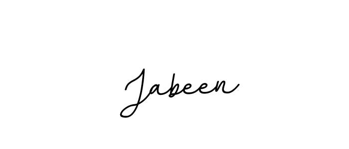 Design your own signature with our free online signature maker. With this signature software, you can create a handwritten (BallpointsItalic-DORy9) signature for name  Jabeen.  Jabeen signature style 11 images and pictures png