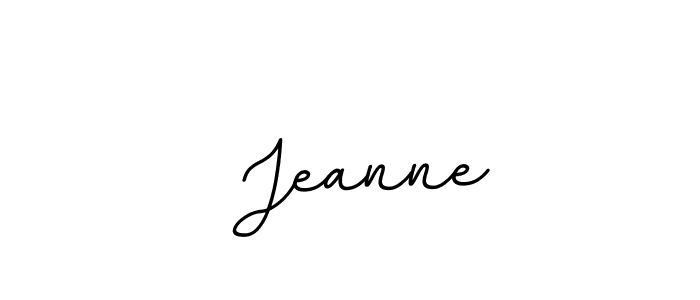 Use a signature maker to create a handwritten signature online. With this signature software, you can design (BallpointsItalic-DORy9) your own signature for name  Jeanne.  Jeanne signature style 11 images and pictures png