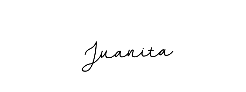 How to make  Juanita name signature. Use BallpointsItalic-DORy9 style for creating short signs online. This is the latest handwritten sign.  Juanita signature style 11 images and pictures png