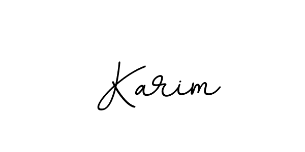 Design your own signature with our free online signature maker. With this signature software, you can create a handwritten (BallpointsItalic-DORy9) signature for name  Karim.  Karim signature style 11 images and pictures png