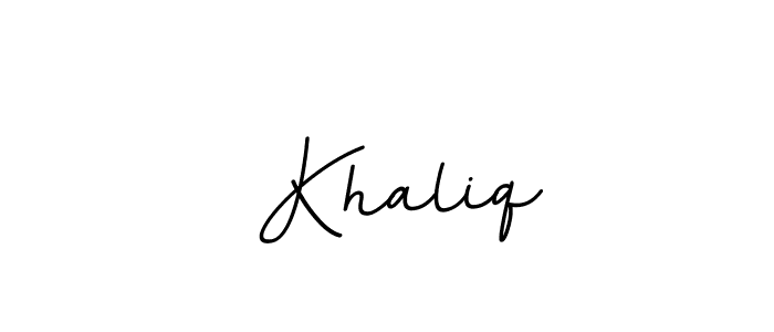 The best way (BallpointsItalic-DORy9) to make a short signature is to pick only two or three words in your name. The name  Khaliq include a total of six letters. For converting this name.  Khaliq signature style 11 images and pictures png