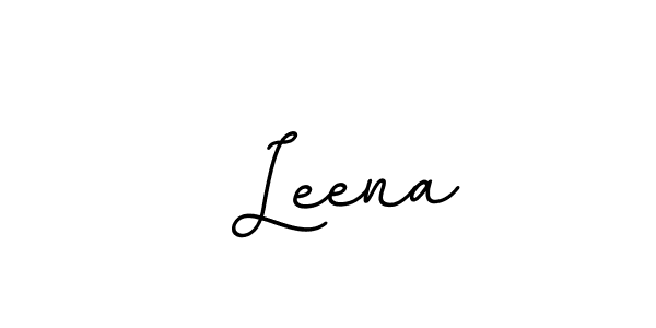 Make a beautiful signature design for name  Leena. With this signature (BallpointsItalic-DORy9) style, you can create a handwritten signature for free.  Leena signature style 11 images and pictures png