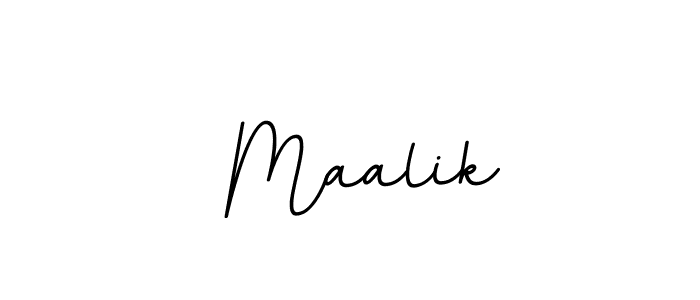 How to make  Maalik name signature. Use BallpointsItalic-DORy9 style for creating short signs online. This is the latest handwritten sign.  Maalik signature style 11 images and pictures png