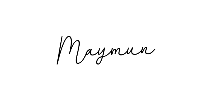 Design your own signature with our free online signature maker. With this signature software, you can create a handwritten (BallpointsItalic-DORy9) signature for name  Maymun.  Maymun signature style 11 images and pictures png