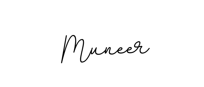 How to make  Muneer name signature. Use BallpointsItalic-DORy9 style for creating short signs online. This is the latest handwritten sign.  Muneer signature style 11 images and pictures png