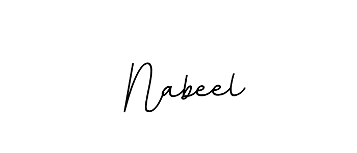 The best way (BallpointsItalic-DORy9) to make a short signature is to pick only two or three words in your name. The name  Nabeel include a total of six letters. For converting this name.  Nabeel signature style 11 images and pictures png