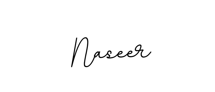 Use a signature maker to create a handwritten signature online. With this signature software, you can design (BallpointsItalic-DORy9) your own signature for name  Naseer.  Naseer signature style 11 images and pictures png