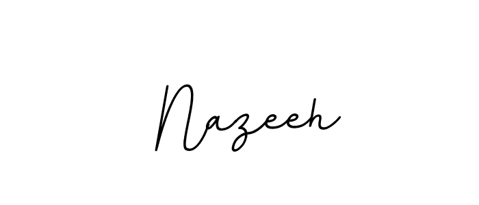 The best way (BallpointsItalic-DORy9) to make a short signature is to pick only two or three words in your name. The name  Nazeeh include a total of six letters. For converting this name.  Nazeeh signature style 11 images and pictures png