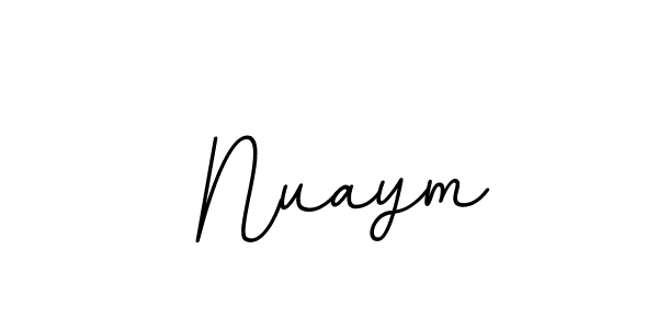 Similarly BallpointsItalic-DORy9 is the best handwritten signature design. Signature creator online .You can use it as an online autograph creator for name  Nuaym.  Nuaym signature style 11 images and pictures png