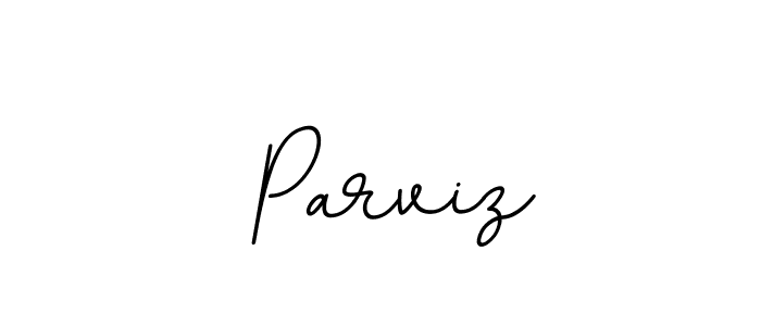 Design your own signature with our free online signature maker. With this signature software, you can create a handwritten (BallpointsItalic-DORy9) signature for name  Parviz.  Parviz signature style 11 images and pictures png