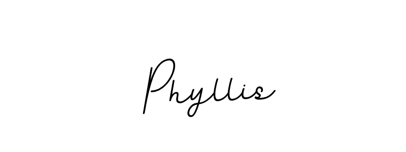 Create a beautiful signature design for name  Phyllis. With this signature (BallpointsItalic-DORy9) fonts, you can make a handwritten signature for free.  Phyllis signature style 11 images and pictures png