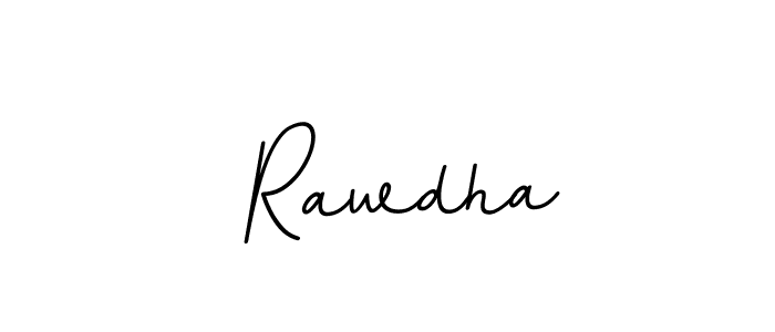 How to make  Rawdha name signature. Use BallpointsItalic-DORy9 style for creating short signs online. This is the latest handwritten sign.  Rawdha signature style 11 images and pictures png