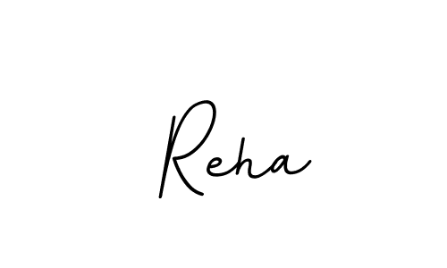 How to make  Reha name signature. Use BallpointsItalic-DORy9 style for creating short signs online. This is the latest handwritten sign.  Reha signature style 11 images and pictures png