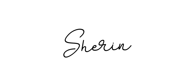 Use a signature maker to create a handwritten signature online. With this signature software, you can design (BallpointsItalic-DORy9) your own signature for name  Sherin.  Sherin signature style 11 images and pictures png