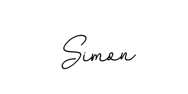 Design your own signature with our free online signature maker. With this signature software, you can create a handwritten (BallpointsItalic-DORy9) signature for name  Simon.  Simon signature style 11 images and pictures png