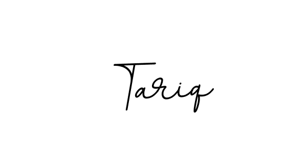 Create a beautiful signature design for name  Tariq. With this signature (BallpointsItalic-DORy9) fonts, you can make a handwritten signature for free.  Tariq signature style 11 images and pictures png