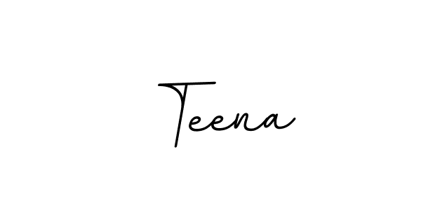 Make a beautiful signature design for name  Teena. With this signature (BallpointsItalic-DORy9) style, you can create a handwritten signature for free.  Teena signature style 11 images and pictures png