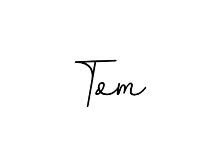 Design your own signature with our free online signature maker. With this signature software, you can create a handwritten (BallpointsItalic-DORy9) signature for name  Tom.  Tom signature style 11 images and pictures png