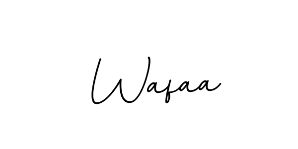 How to make  Wafaa name signature. Use BallpointsItalic-DORy9 style for creating short signs online. This is the latest handwritten sign.  Wafaa signature style 11 images and pictures png