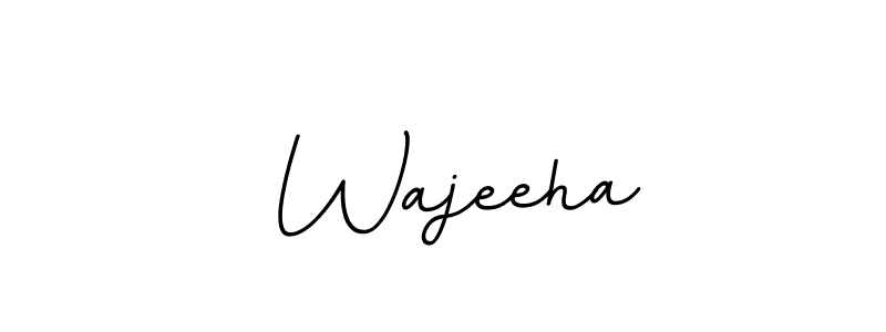 How to make  Wajeeha name signature. Use BallpointsItalic-DORy9 style for creating short signs online. This is the latest handwritten sign.  Wajeeha signature style 11 images and pictures png