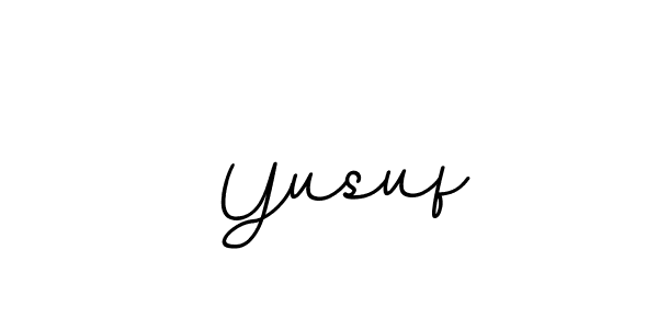 Design your own signature with our free online signature maker. With this signature software, you can create a handwritten (BallpointsItalic-DORy9) signature for name  Yusuf.  Yusuf signature style 11 images and pictures png