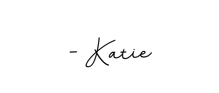 The best way (BallpointsItalic-DORy9) to make a short signature is to pick only two or three words in your name. The name - Katie include a total of six letters. For converting this name. - Katie signature style 11 images and pictures png