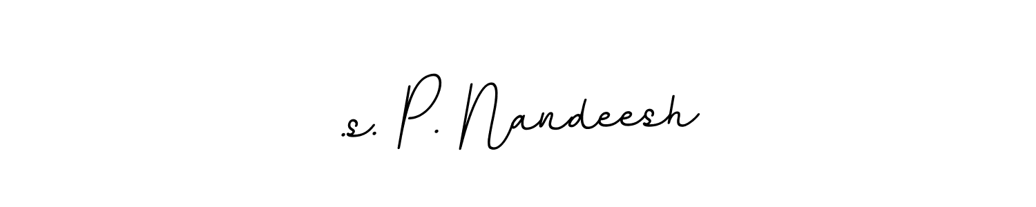 How to make .s. P. Nandeesh name signature. Use BallpointsItalic-DORy9 style for creating short signs online. This is the latest handwritten sign. .s. P. Nandeesh signature style 11 images and pictures png